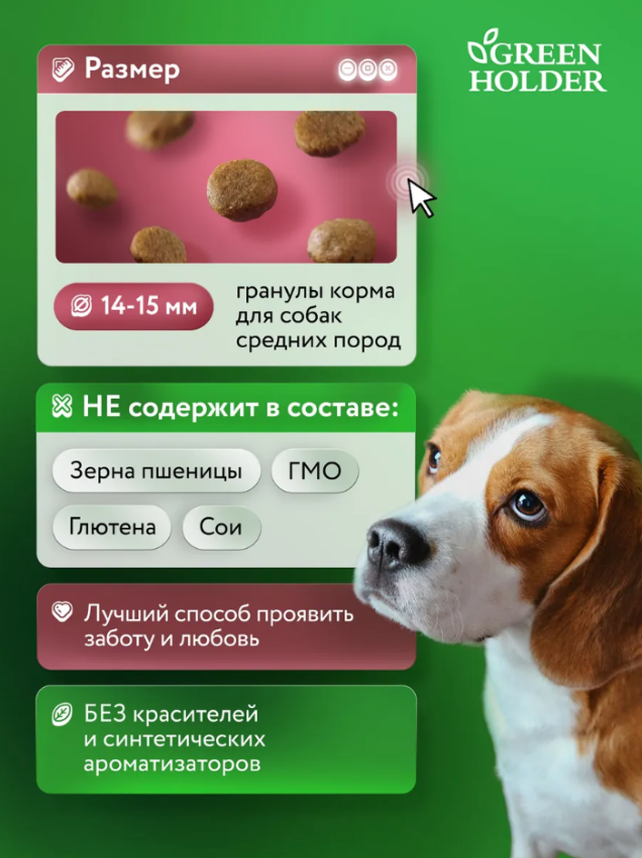 Корм для взрослых собак средних пород весом 10-25 кг Корм для взрослых собак средних пород весом 10-25 кг