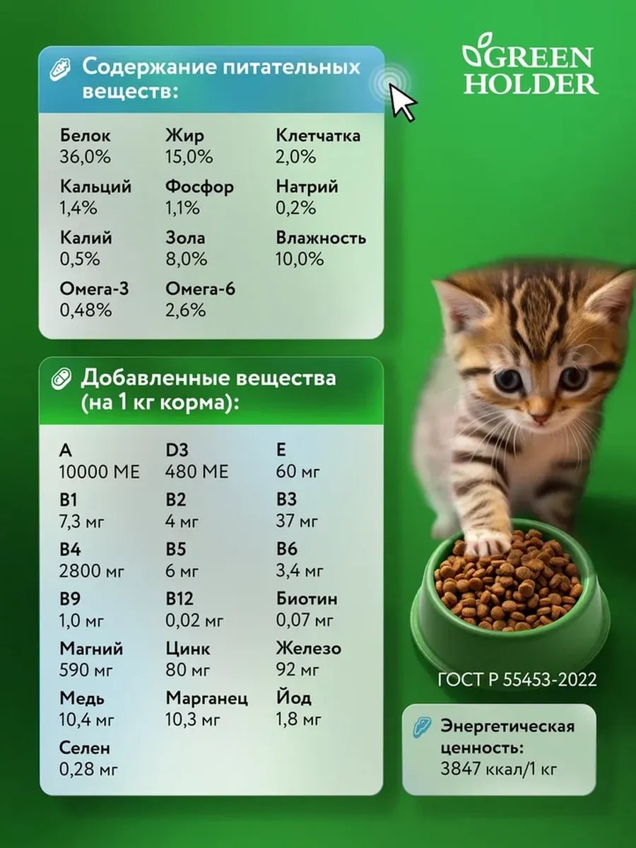 Корм для котят всех пород