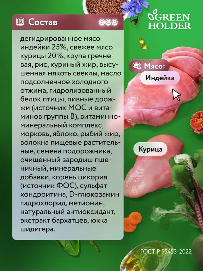 Корм для взрослых собак средних пород весом 10-25 кг Корм для взрослых собак средних пород весом 10-25 кг